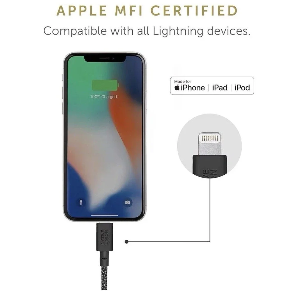 Native Union 10ft Lightning to USB-A Cable MFi-Certified Cosmos - SHIPS FREE!